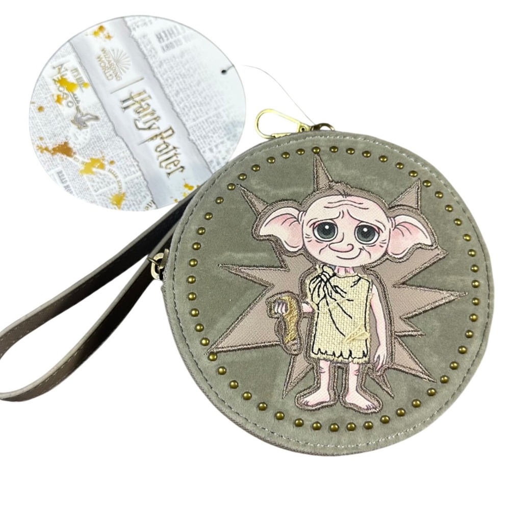 Harry Potter Coin Purse NWT Women OS Gray Dobby House Elf Wristlet Pouch
